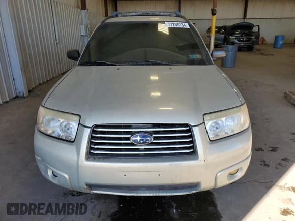 2007 Subaru Forester X with VIN JF1SG63617H712848, listed as a Copart auction lot 77260134 with 0 mi miles and Salvage Title. Bid and sale history available at carsss.com. Image 5.