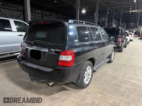 2006 Toyota Highlander z VIN JTEDW21A460008982, wystawiony jako Copart lot #56999715 z przebiegiem 203 508 mil mil oraz Czysty tytuł • Clean title. Historia ofert i sprzedaży dostępna na DreamBid. Obrazek 4.