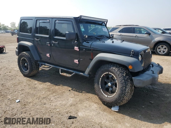 2012 Jeep Wrangler Unlimited Sport with VIN 1C4BJWDG8CL116811, listed as a Copart auction lot 59372085 with 95,498 mi miles and Salvage title. Bid and sale history available at DreamBid. Image 4.