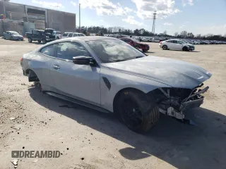 2022 BMW M4 Competition xDrive with VIN WBS43AZ03NCK18109, listed as a Copart auction lot 41862493 with 6,377 mi miles. Bid and sale history available at carsss.com. Image 4.