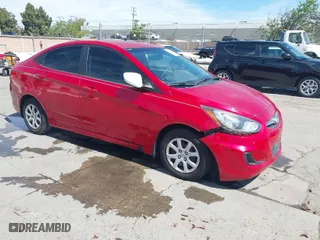 2012 Hyundai Accent GLS with VIN KMHCT4AE4CU121077, listed as a IAAI auction lot 41989065 with 139,696 mi miles. Bid and sale history available at carsss.com. Image 1.