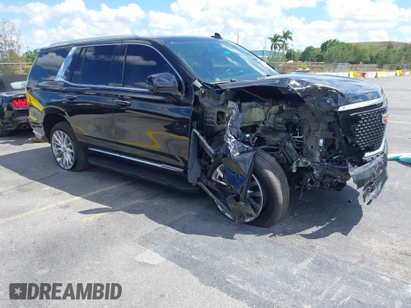 2023 Cadillac Escalade 4WD Premium Luxury with VIN 1GYS4BKL4PR236070, listed as a IAAI auction lot 41905971 with 40,382 mi miles and . Bid and sale history available at DreamBid. Image 1.