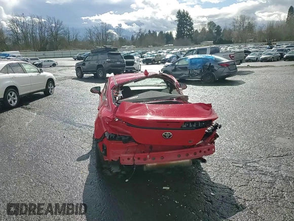 2023 Toyota 86 with VIN JF1ZNBB19P9765892, listed as a Copart auction lot 49554785 with 9,324 mi miles and Salvage title. Bid and sale history available at DreamBid. Image 10.