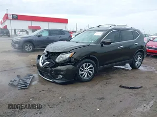 2014 Nissan Rogue S with VIN 5N1AT2MV1EC770125, listed as a IAAI auction lot 41152682 with 153,147 mi miles. Bid and sale history available at carsss.com. Image 18.