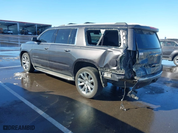2017 Chevrolet Suburban Premier with VIN 1GNSKJKC0HR274605, listed as a IAAI auction lot 41828392 with 144,747 mi miles. Bid and sale history available at carsss.com. Image 3.