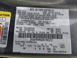 2014 Ford Fusion SE with VIN 3FA6P0H96ER194572, listed as a IAAI auction lot 42205451 with 207,187 mi miles and . Bid and sale history available at carsss.com. Image 9.