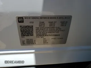 2022 Chevrolet Blazer LT with VIN 3GNKBJR47NS228602, listed as a Copart auction lot 58122064 with 24,317 mi miles and Salvage title. Bid and sale history available at DreamBid. Image 12.