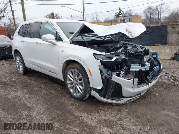 2024 Cadillac XT6 AWD Premium Luxury with VIN 1GYKPDRS5RZ755230, listed as a IAAI auction lot 41219059 with Not Provided miles. Bid and sale history available at carsss.com. Image 1.