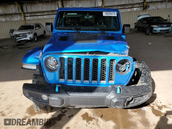 2023 Jeep Wrangler Rubicon with VIN 1C4JJXR6XPW541520, listed as a Copart auction lot 48265415 with 37,987 mi miles and Salvage title. Bid and sale history available at DreamBid. Image 5.