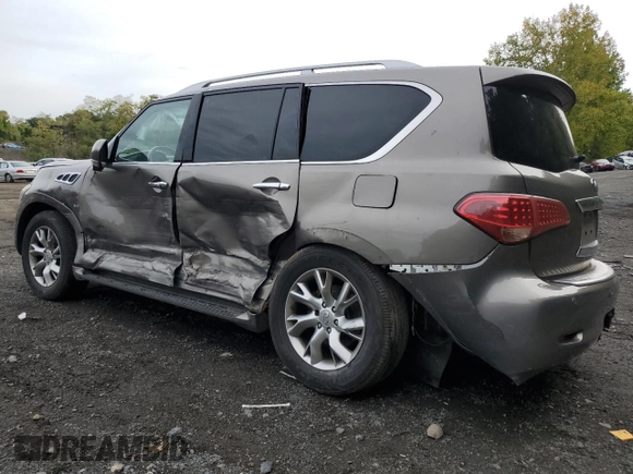 2014 Infiniti QX80 with VIN JN8AZ2NC4E9350828, listed as a Copart auction lot 72856614 with 80,717 mi miles and Salvage Title. Bid and sale history available at carsss.com. Image 2.