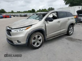 2016 Toyota Highlander Limited with VIN 5TDDKRFH4GS232962, listed as a Copart auction lot 59890085 with 86,161 mi miles and Salvage title. Bid and sale history available at DreamBid. Image 1.