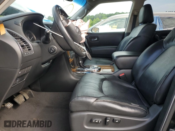 2014 Infiniti QX80 with VIN JN8AZ2NF0E9554617, listed as a Copart auction lot 61497525 with 209,942 mi miles and Salvage title. Bid and sale history available at DreamBid. Image 7.