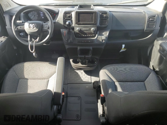 2024 Ram ProMaster Cargo Tradesman with VIN 3C6LRVDG7RE132725, listed as a Copart auction lot 49747225 with 2,020 mi miles and Salvage Title. Bid and sale history available at DreamBid. Image 8.