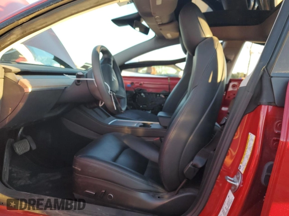 2023 Tesla Model 3 Long Range with VIN 5YJ3E1EB1PF462240, listed as a Copart auction lot 45743405 with 42,635 mi miles and Salvage Title. Bid and sale history available at DreamBid. Image 7.
