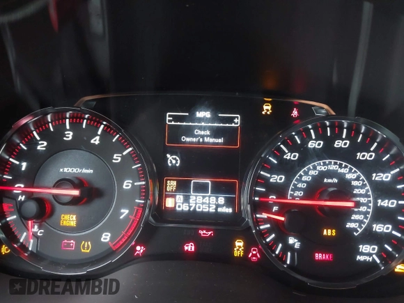 2018 Subaru WRX Limited z VIN JF1VA1F69J9806118, wystawiony jako IAAI lot #42200536 z przebiegiem 67 052 mil mil oraz . Historia ofert i sprzedaży dostępna na DreamBid. Obrazek 7.