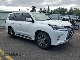 2019 Lexus LX with VIN JTJHY7AXXK4297982, listed as a Copart auction lot 63060284 with 0 mi miles and Salvage Title. Bid and sale history available at carsss.com. Image 4.