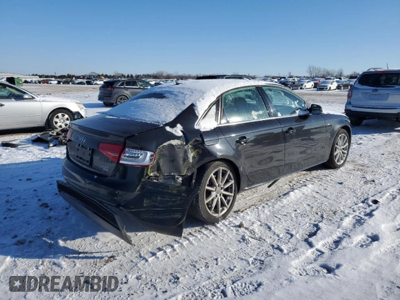 2014 Audi A4 Premium Plus with VIN WAUFFAFL1EA065874, listed as a Copart auction lot 87691285 with 62,172 mi miles and Salvage Title. Bid and sale history available at carsss.com. Image 3.
