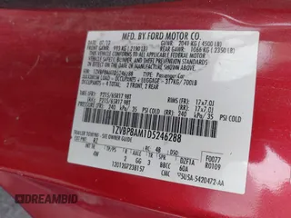 2013 Ford Mustang V6 with VIN 1ZVBP8AM1D5246288, listed as a IAAI auction lot 42024934 with 141,791 mi miles. Bid and sale history available at carsss.com. Image 9.