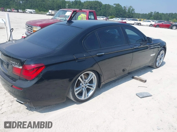 2013 BMW 7 Series 750Li xDrive with VIN WBAYF8C53DDE59223, listed as a IAAI auction lot 42602724 with 145,058 mi miles and . Bid and sale history available at DreamBid. Image 4.
