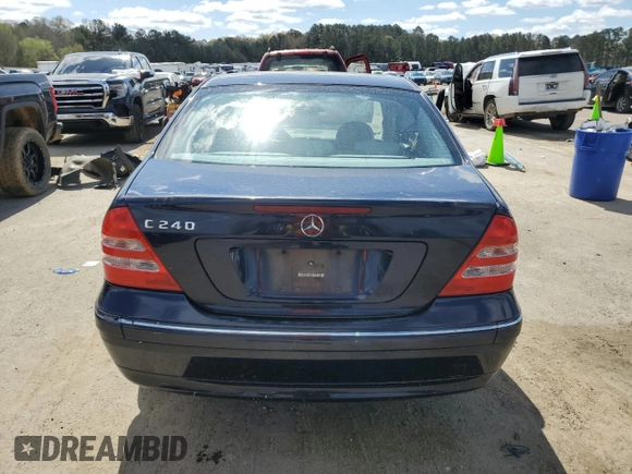 2003 Mercedes-Benz C 240 with VIN WDBRF61JX3A513527, listed as a Copart auction lot 49860405 with 95,524 mi miles and Salvage title. Bid and sale history available at DreamBid. Image 6.