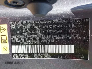 2019 Lexus RX with VIN 2T2BZMCA7KC175084, listed as a IAAI auction lot 41762417 with 40,092 mi miles. Bid and sale history available at carsss.com. Image 9.