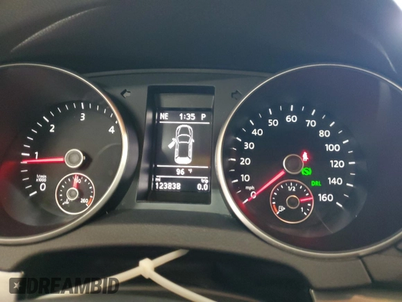 2013 Volkswagen Golf TDI with VIN WVWDM7AJ8DW125742, listed as a Copart auction lot 61609875 with 123,838 mi miles and Salvage title. Bid and sale history available at DreamBid. Image 9.