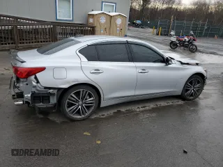 2014 Infiniti Q50 Sport with VIN JN1BV7AR7EM689473, listed as a Copart auction lot 52858085 with 99,395 mi miles and Salvage title. Bid and sale history available at DreamBid. Image 3.