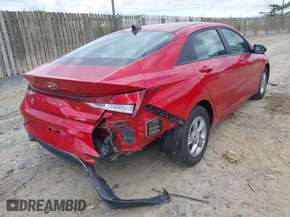 2022 Hyundai Elantra SE with VIN 5NPLL4AGXNH072597, listed as a IAAI auction lot 42040815 with 24,582 mi miles and . Bid and sale history available at DreamBid. Image 4.