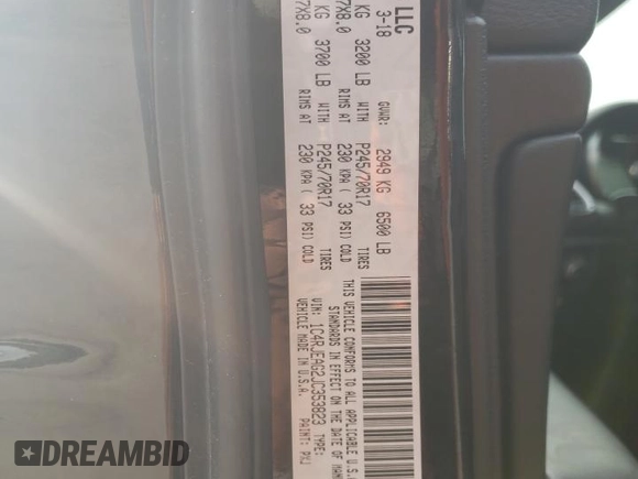2018 Jeep Grand Cherokee Laredo E with VIN 1C4RJEAG2JC353823, listed as a Copart auction lot 54419545 with 116,770 mi miles and Salvage title. Bid and sale history available at DreamBid. Image 13.