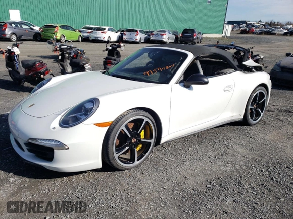 2014 Porsche 911 Carrera S with VIN WP0CB2A94ES155727, listed as a Copart auction lot 77574304 with 1 mi miles and Non Repairable. Bid and sale history available at carsss.com. Image 1.
