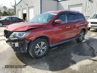 2017 Nissan Pathfinder SV z VIN 5N1DR2MN4HC670682, wystawiony jako Copart lot #47087985 z przebiegiem 136 558 mil mil oraz Szkoda całkowita • Salvage title. Historia ofert i sprzedaży dostępna na DreamBid. Obrazek 1.