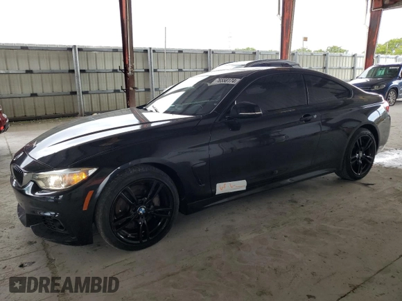 2017 BMW 4 Series 440i with VIN WBA4P1C52HK522510, listed as a Copart auction lot 76558174 with 76,685 mi miles and Salvage Title. Bid and sale history available at carsss.com. Image 1.