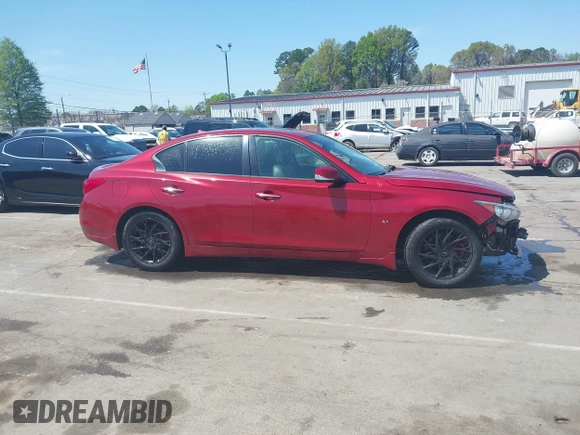 2015 Infiniti Q50 Premium with VIN JN1BV7AR2FM411095, listed as a IAAI auction lot 41932965 with 101,969 mi miles. Bid and sale history available at carsss.com. Image 14.