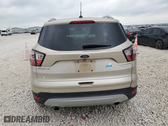 2017 Ford Escape Titanium with VIN 1FMCU0J95HUD40629, listed as a Copart auction lot 54982545 with 206,891 mi miles and Clean Title. Bid and sale history available at DreamBid. Image 6.