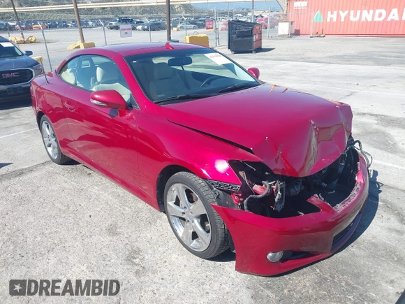 2014 Lexus IS 250 C with VIN JTHFF2C23E2531334, listed as a IAAI auction lot 42118330 with 61,977 mi miles and . Bid and sale history available at DreamBid. Image 1.