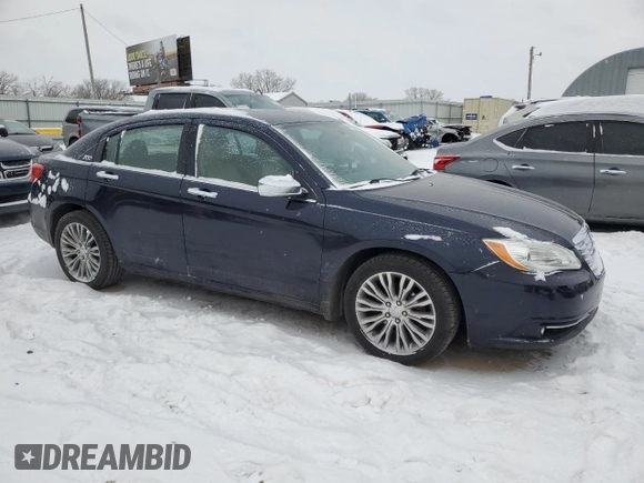 2012 Chrysler 200 Limited with VIN 1C3CCBCG2CN162104, listed as a Copart auction lot 45148505 with 129,003 mi miles and Salvage Title. Bid and sale history available at DreamBid. Image 4.