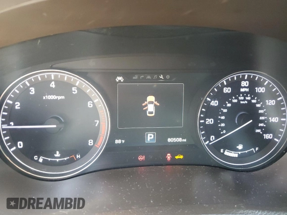 2017 Genesis G80 3.8L z VIN KMHGN4JE2HU199246, wystawiony jako Copart lot #64332695 z przebiegiem 80 508 mil mil oraz Szkoda całkowita • Salvage title. Historia ofert i sprzedaży dostępna na DreamBid. Obrazek 9.