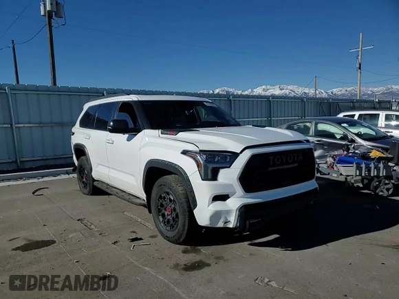 2024 Toyota Sequoia SR5 with VIN 7SVAAABA4RX024759, listed as a Copart auction lot 47140285 with 0 mi miles and Salvage Title. Bid and sale history available at carsss.com. Image 10.