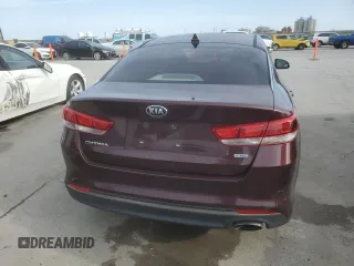 2016 Kia Optima LX Turbo with VIN 5XXGT4L13GG010757, listed as a Copart auction lot 45163025 with 104,795 mi miles and Salvage Title. Bid and sale history available at carsss.com. Image 6.