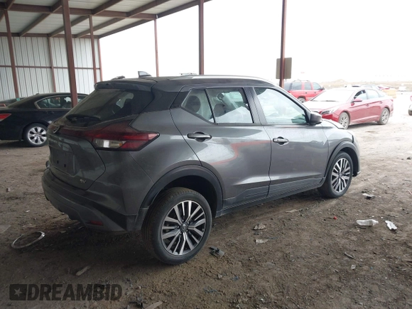 2021 Nissan Kicks SV with VIN 3N1CP5CV2ML505854, listed as a IAAI auction lot 41612618 with 137,181 mi miles. Bid and sale history available at carsss.com. Image 4.