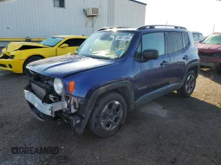 2018 Jeep Renegade Sport with VIN ZACCJAAB2JPG74971, listed as a Copart auction lot 89011285 with 59,086 mi miles and Salvage Title. Bid and sale history available at DreamBid. Image 1.