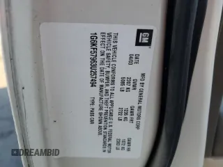 2003 Cadillac DeVille DTS z VIN 1G6KF57963U257494, wystawiony jako Copart lot #84532944 z przebiegiem 104 766 mil mil oraz Szkoda całkowita • Salvage title. Historia ofert i sprzedaży dostępna na DreamBid. Obrazek 12.