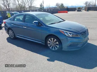 2016 Hyundai Sonata Sport with VIN 5NPE34AFXGH302948, listed as a IAAI auction lot 41958648 with 145,662 mi miles and . Bid and sale history available at carsss.com. Image 1.