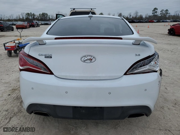 2016 Hyundai Genesis Coupe 3.8L Ultimate with VIN KMHHU6KJ3GU133852, listed as a Copart auction lot 41929395 with 76,825 mi miles and Salvage Title. Bid and sale history available at carsss.com. Image 6.