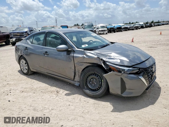 2024 Nissan Sentra S with VIN 3N1AB8BV9RY290847, listed as a Copart auction lot 59682875 with 28,826 mi miles and Salvage title. Bid and sale history available at DreamBid. Image 4.