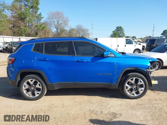 2020 Jeep Compass Limited with VIN 3C4NJDCB3LT127100, listed as a IAAI auction lot 41767535 with 114,114 mi miles. Bid and sale history available at carsss.com. Image 14.