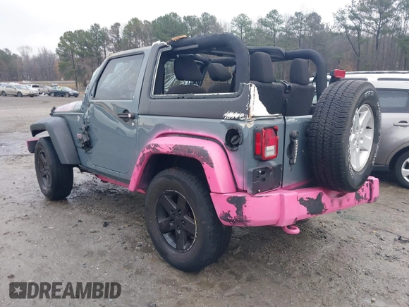 2015 Jeep Wrangler Sport with VIN 1C4AJWAG3FL589214, listed as a IAAI auction lot 41056259 with 101,758 mi miles and . Bid and sale history available at DreamBid. Image 3.
