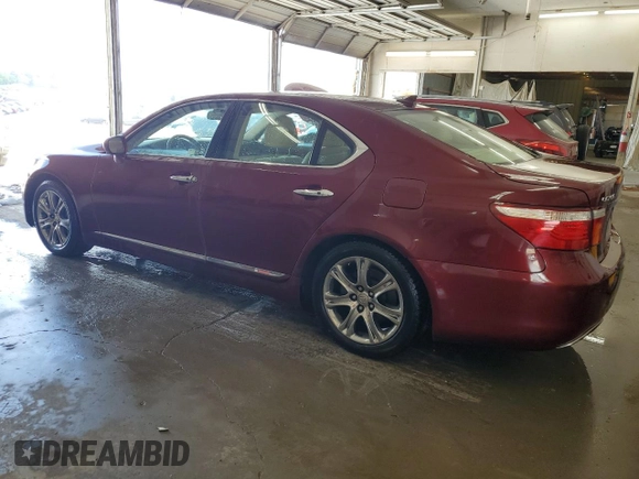 2008 Lexus LS 460 with VIN JTHBL46F485068592, listed as a Copart auction lot 60266575 with 137,014 mi miles and Salvage title. Bid and sale history available at DreamBid. Image 2.