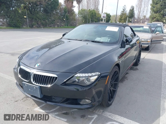 2010 BMW 6 Series 650i with VIN WBAEB5C56AC225184, listed as a IAAI auction lot 41698550 with 105,648 mi miles and . Bid and sale history available at carsss.com. Image 6.
