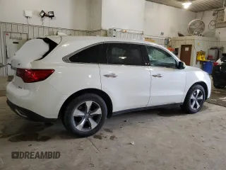 2016 Acura MDX with VIN 5FRYD4H29GB052581, listed as a Copart auction lot 45770155 with 179,244 mi miles and Salvage Title. Bid and sale history available at carsss.com. Image 3.